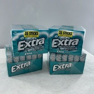4 Box EXTRA Gum POLAR ICE Sugar Free Chewing Gum Mega Pack, 35 Stick (Pack of 6)